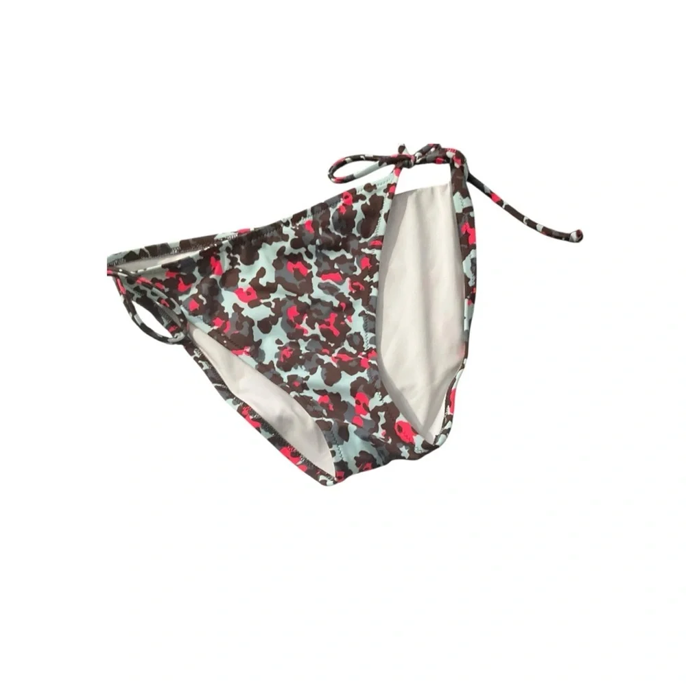 Victoria Secret Abstract Blue Print String Bikini Bottom‎ SZ S Women Sexy Beach